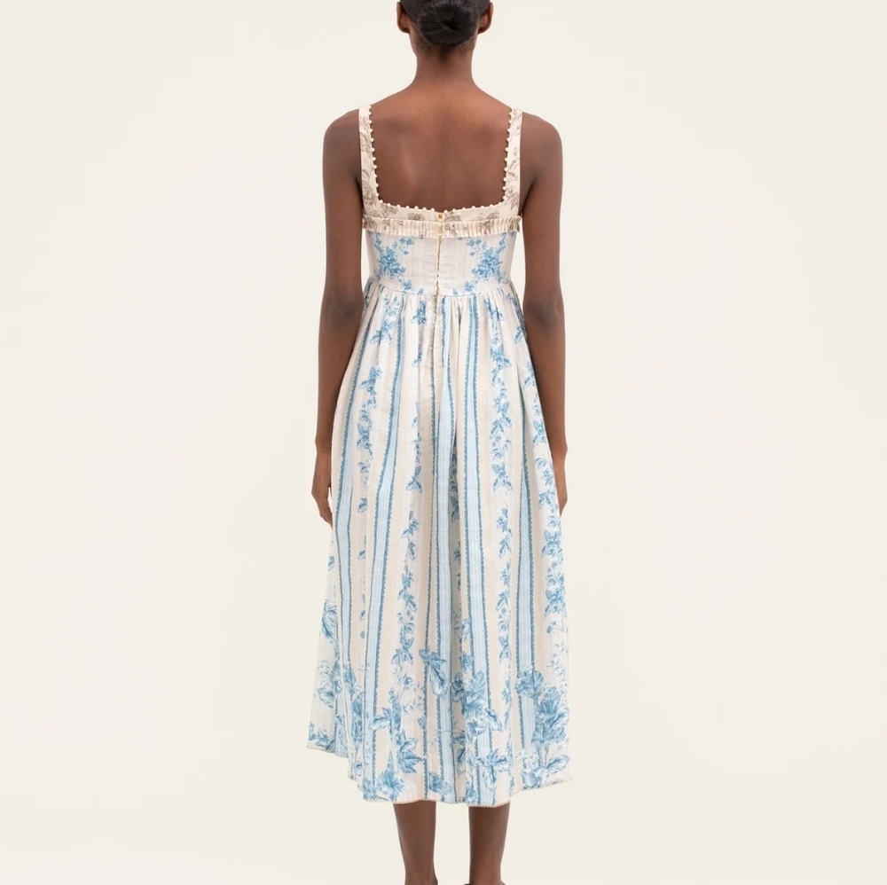 Agua By Agua Bendita Barbara Midi Dress in Bougainvillea - Picture 4 of 14